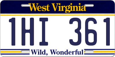 WV license plate 1HI361