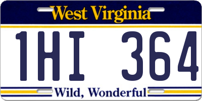 WV license plate 1HI364
