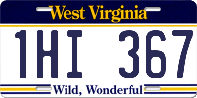 WV license plate 1HI367