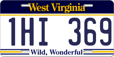 WV license plate 1HI369