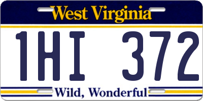WV license plate 1HI372