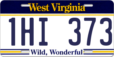 WV license plate 1HI373