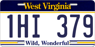 WV license plate 1HI379