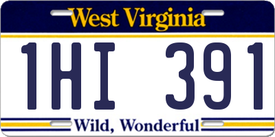 WV license plate 1HI391