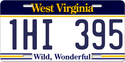 WV license plate 1HI395