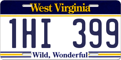 WV license plate 1HI399