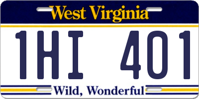 WV license plate 1HI401