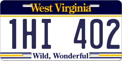 WV license plate 1HI402