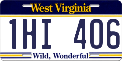 WV license plate 1HI406