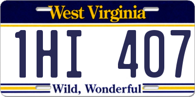 WV license plate 1HI407