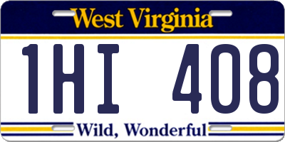 WV license plate 1HI408
