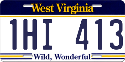 WV license plate 1HI413