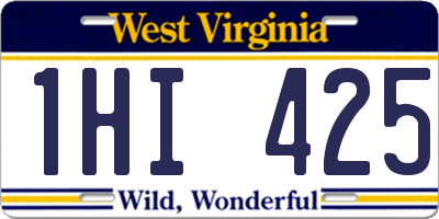 WV license plate 1HI425
