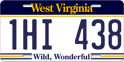 WV license plate 1HI438