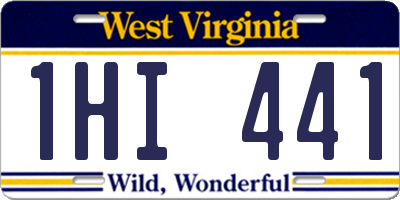 WV license plate 1HI441