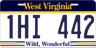 WV license plate 1HI442