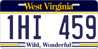 WV license plate 1HI459