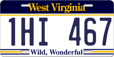 WV license plate 1HI467