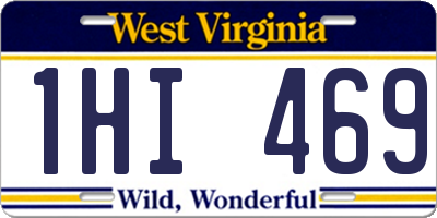 WV license plate 1HI469