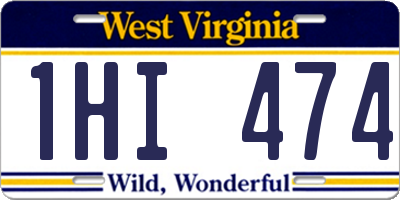 WV license plate 1HI474