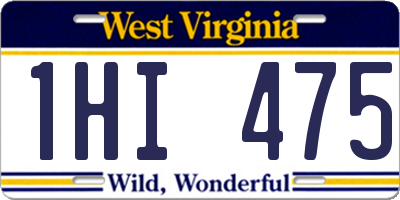 WV license plate 1HI475