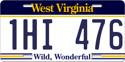 WV license plate 1HI476
