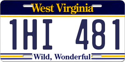 WV license plate 1HI481