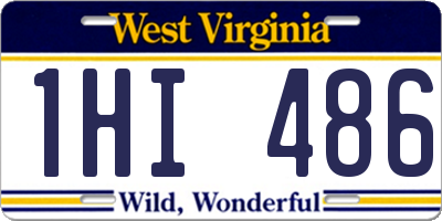 WV license plate 1HI486