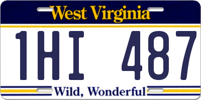 WV license plate 1HI487