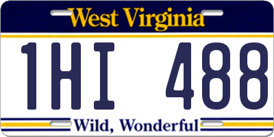 WV license plate 1HI488