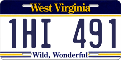 WV license plate 1HI491