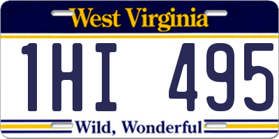 WV license plate 1HI495