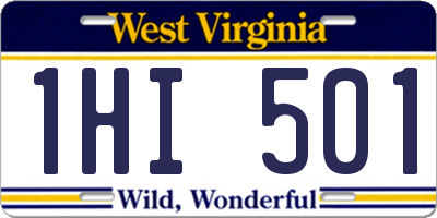 WV license plate 1HI501