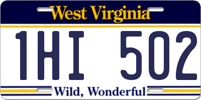WV license plate 1HI502