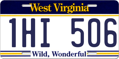 WV license plate 1HI506