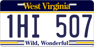 WV license plate 1HI507