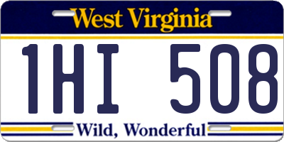 WV license plate 1HI508