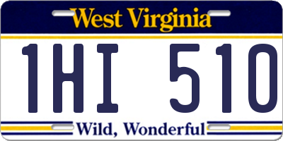 WV license plate 1HI510