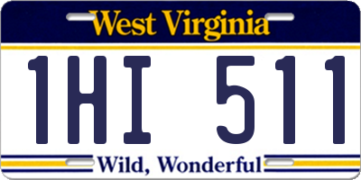 WV license plate 1HI511