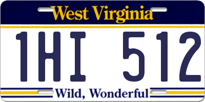 WV license plate 1HI512