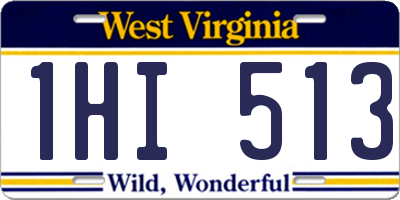 WV license plate 1HI513