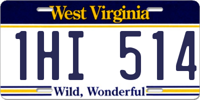 WV license plate 1HI514