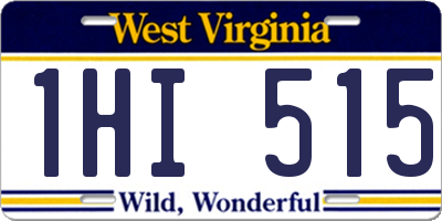 WV license plate 1HI515
