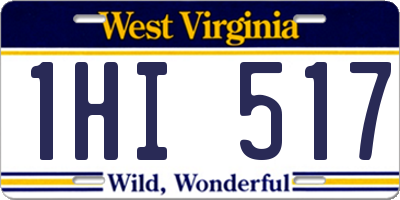 WV license plate 1HI517