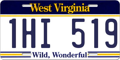 WV license plate 1HI519