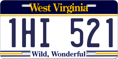WV license plate 1HI521