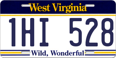 WV license plate 1HI528