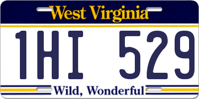 WV license plate 1HI529