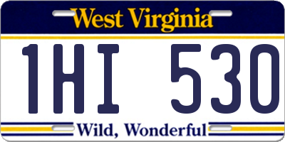 WV license plate 1HI530