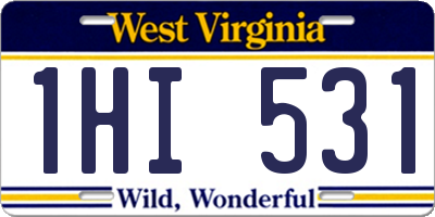 WV license plate 1HI531